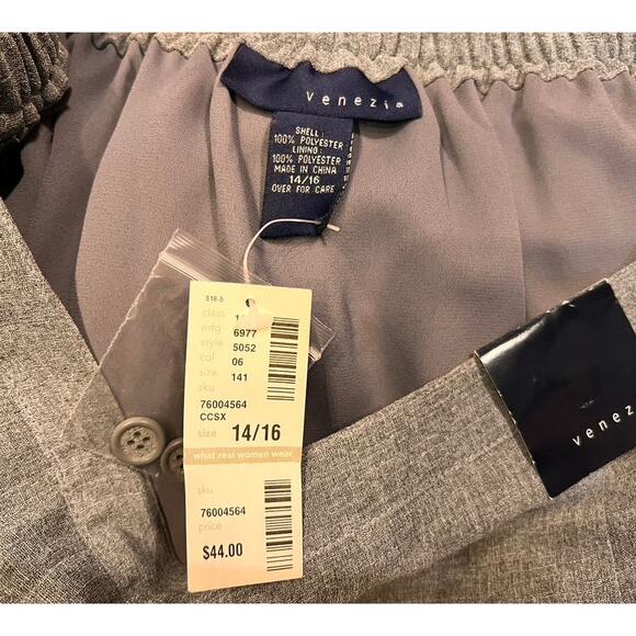 Deadstock Venezia Lane Bryant 90 Style Maxi Skirt Slit Embroidered SZ 14 16 Gray - Picture 11 of 12